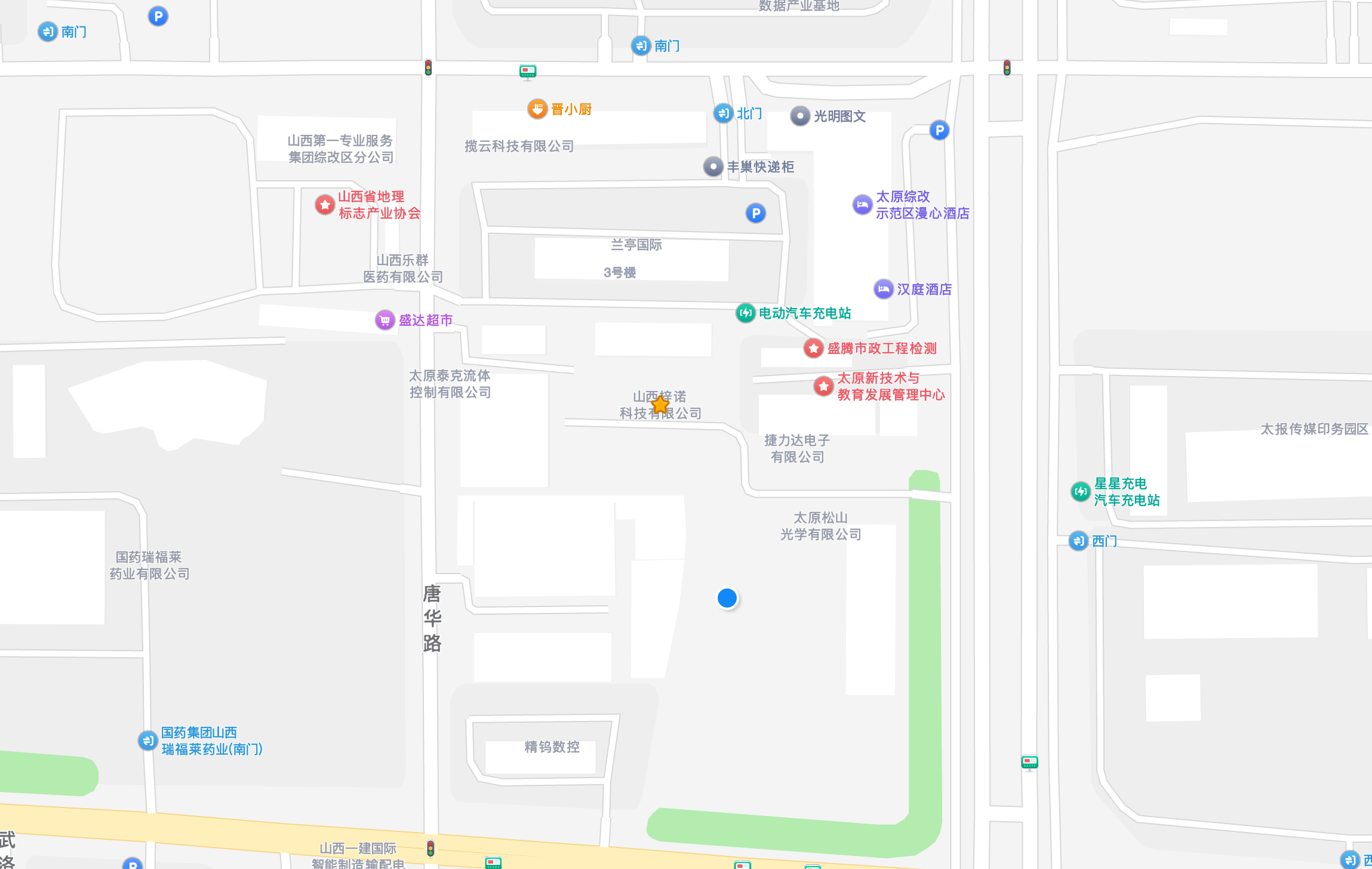 公司地理位置示意图